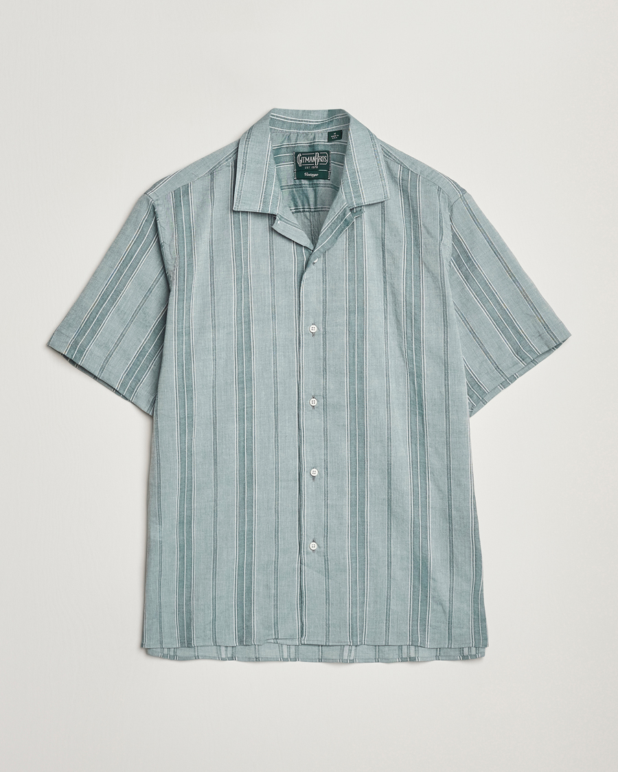 Gitman Vintage Japanese Dobby Camp Shirt Green