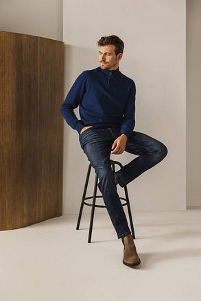 State Of Art Half Zip Trui Estate Donkerblauw 13124004-5700 kopen