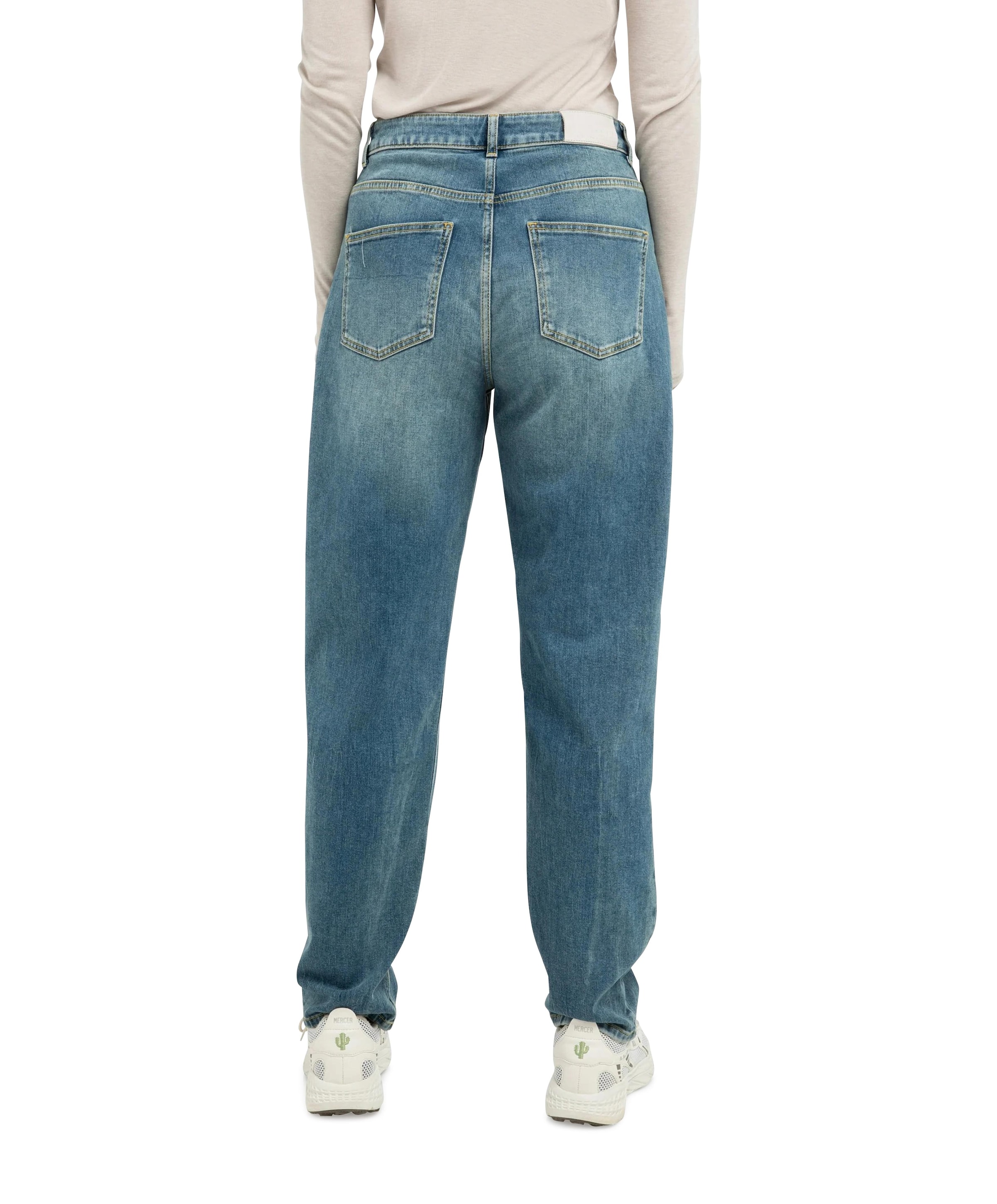 YAYA Cargobroek met laag kruis dames jeans blauw