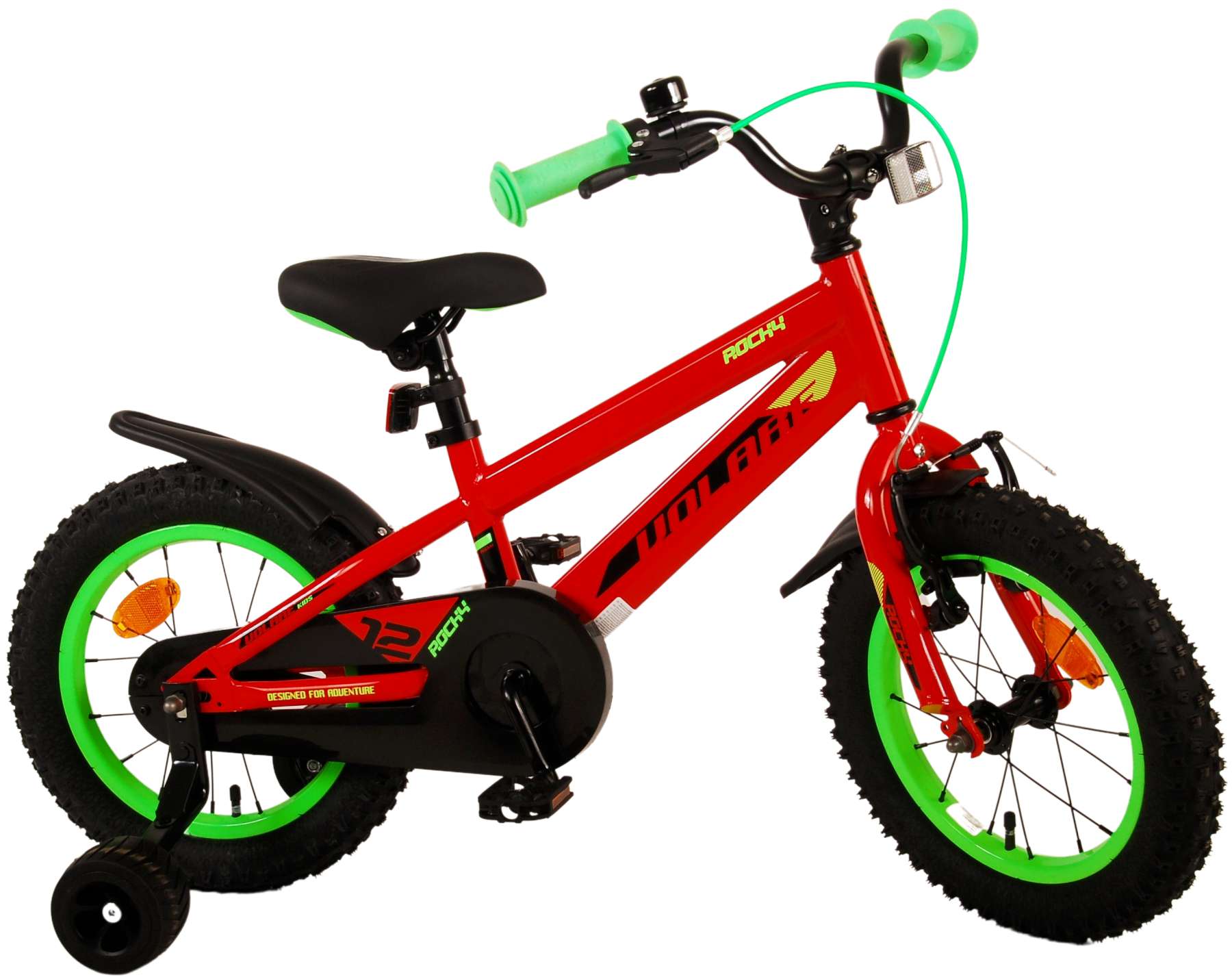 Kinderfahrrad Rocky für Jungen 14 Zoll Kinderrad in Rot Fahrrad