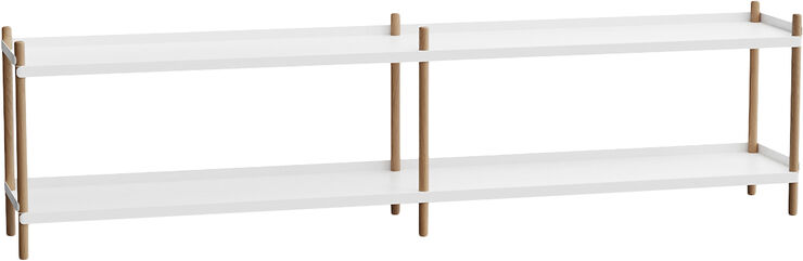 NINE BOLT Shelving 2000 - 2 shelves Oak Black Anthracite