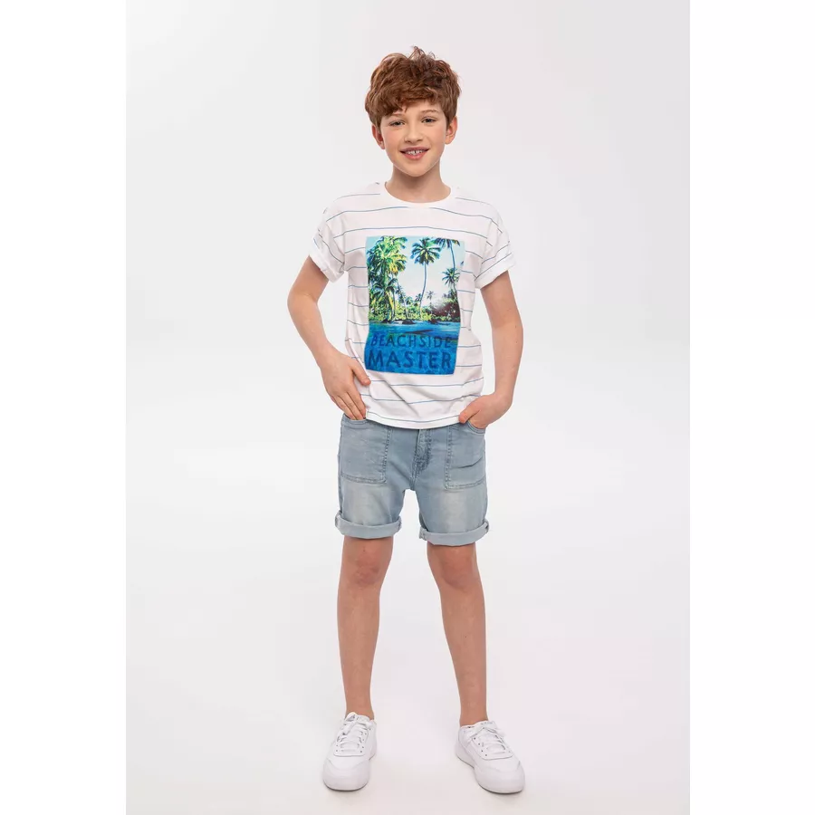 MINOTI T-Shirt WeißBlau