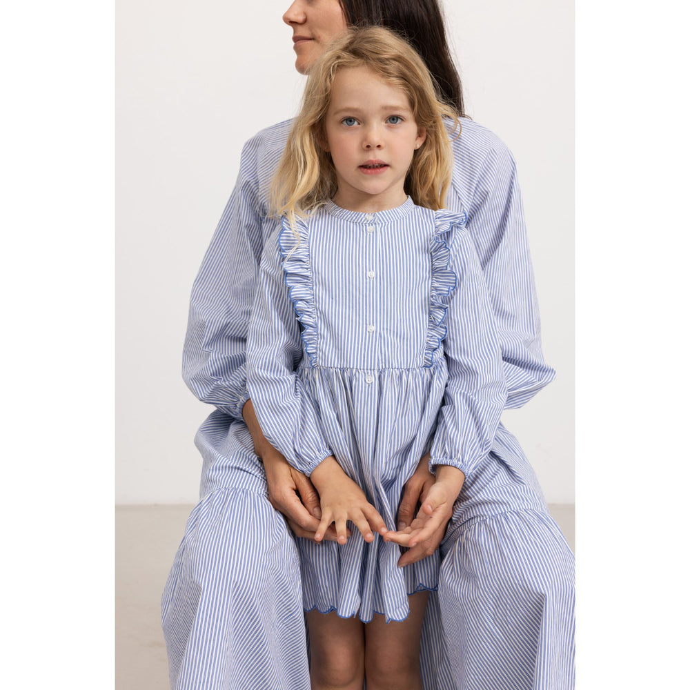 Køb MarMar Poplin Bolich Blue Strips Deidra LS Kjole