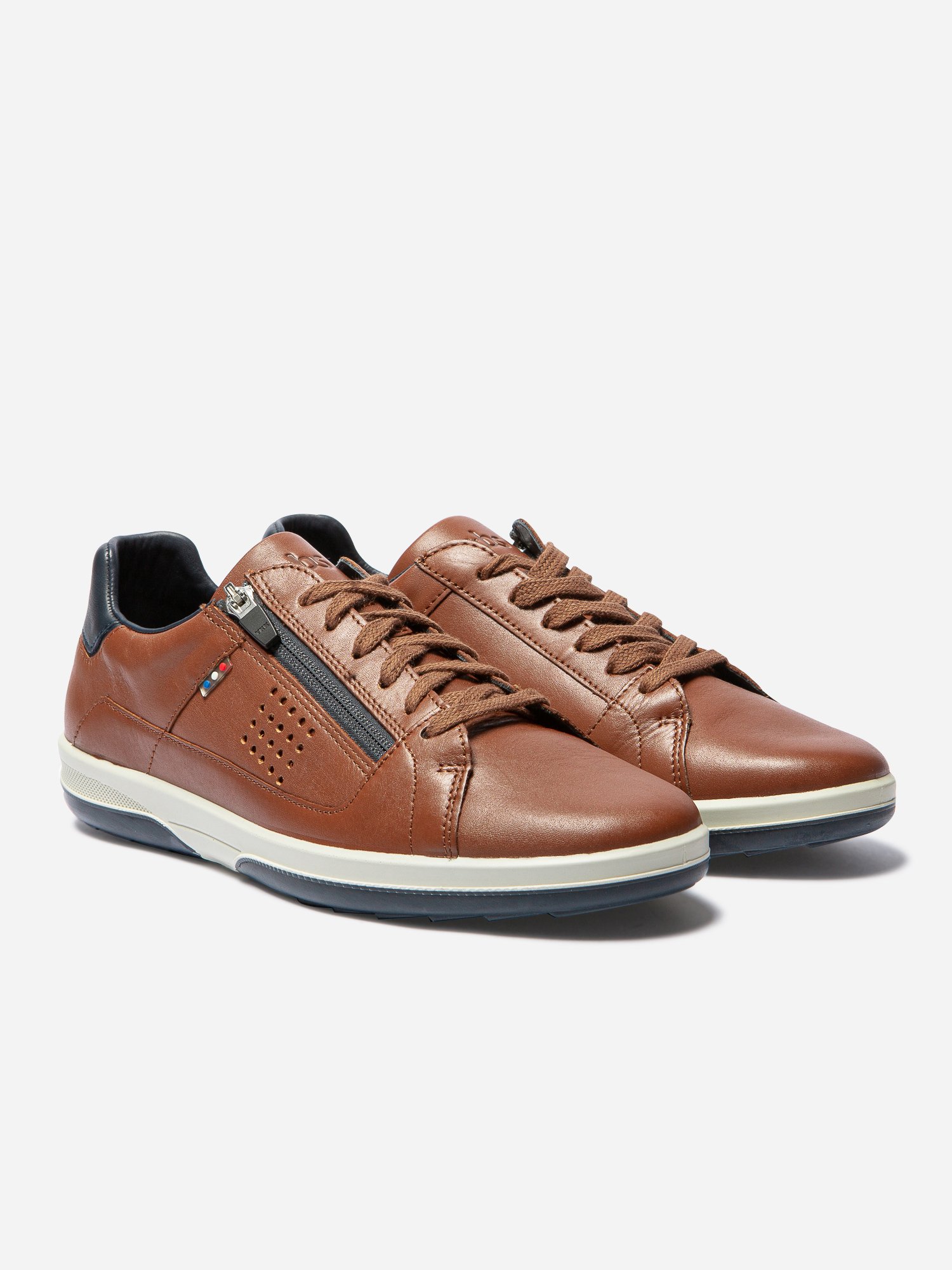 Baskets Homme Fabriquées en France Cuir Marron