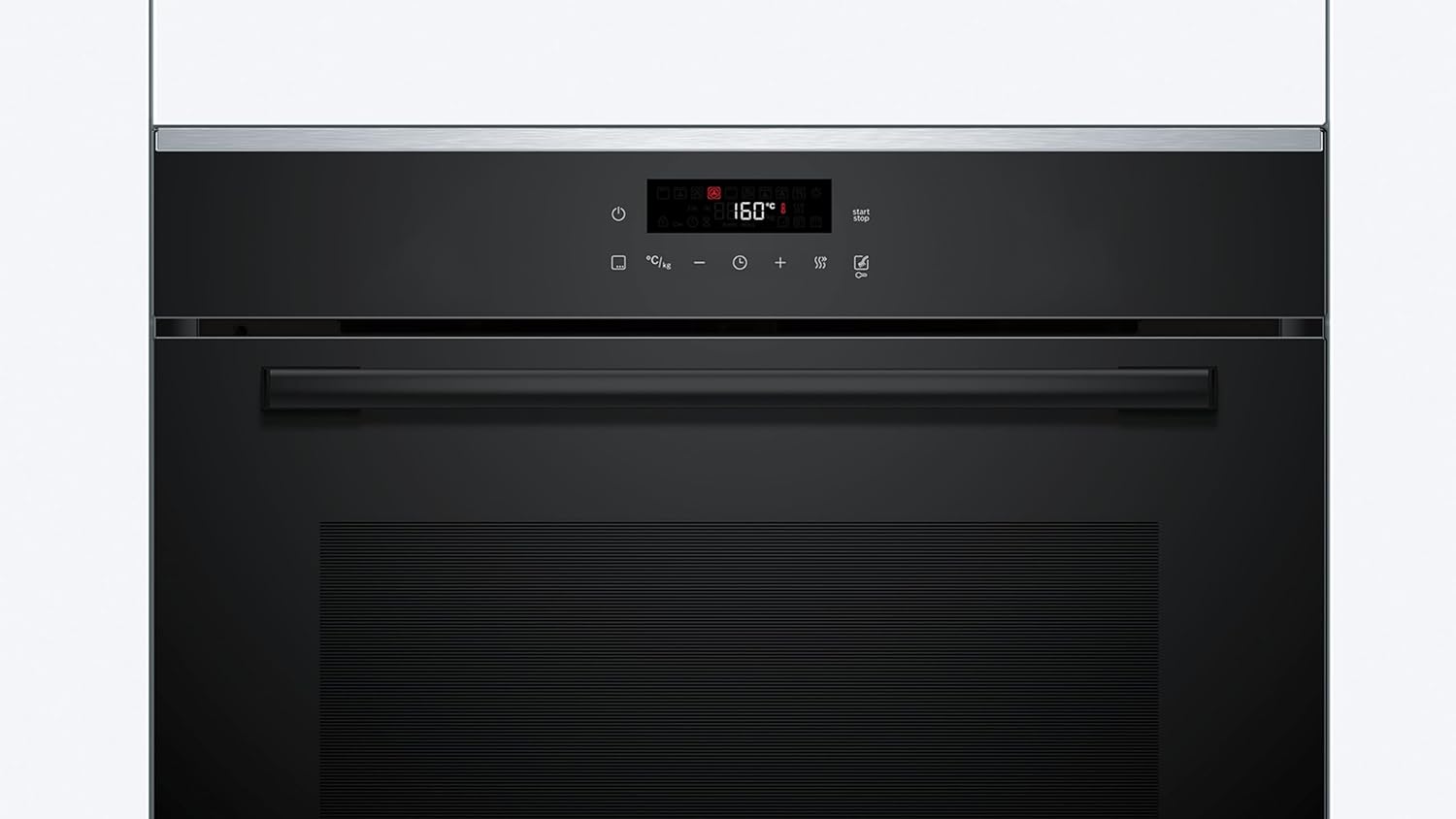 Bosch HBA272BB3, Serie 4, Einbau-Backofen, 60 x 60 cm, Pyrolyse-Selbstreinigung, LED Touch Control, 3D-Heißluft, 10 Automatikprogramme, Hydrolytische Reinigungshilfe, Schnellaufheizung, Schwarz