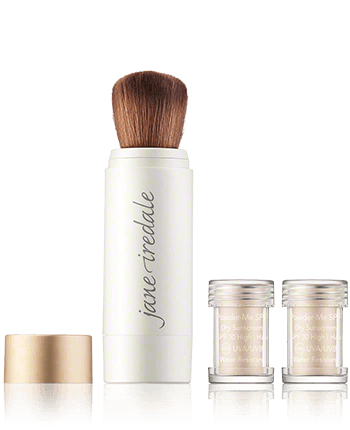 Jane Iredale Powder-Me SPF Refillable Brush + 2 Refills Translucent 1-Stück + 2x2,5g