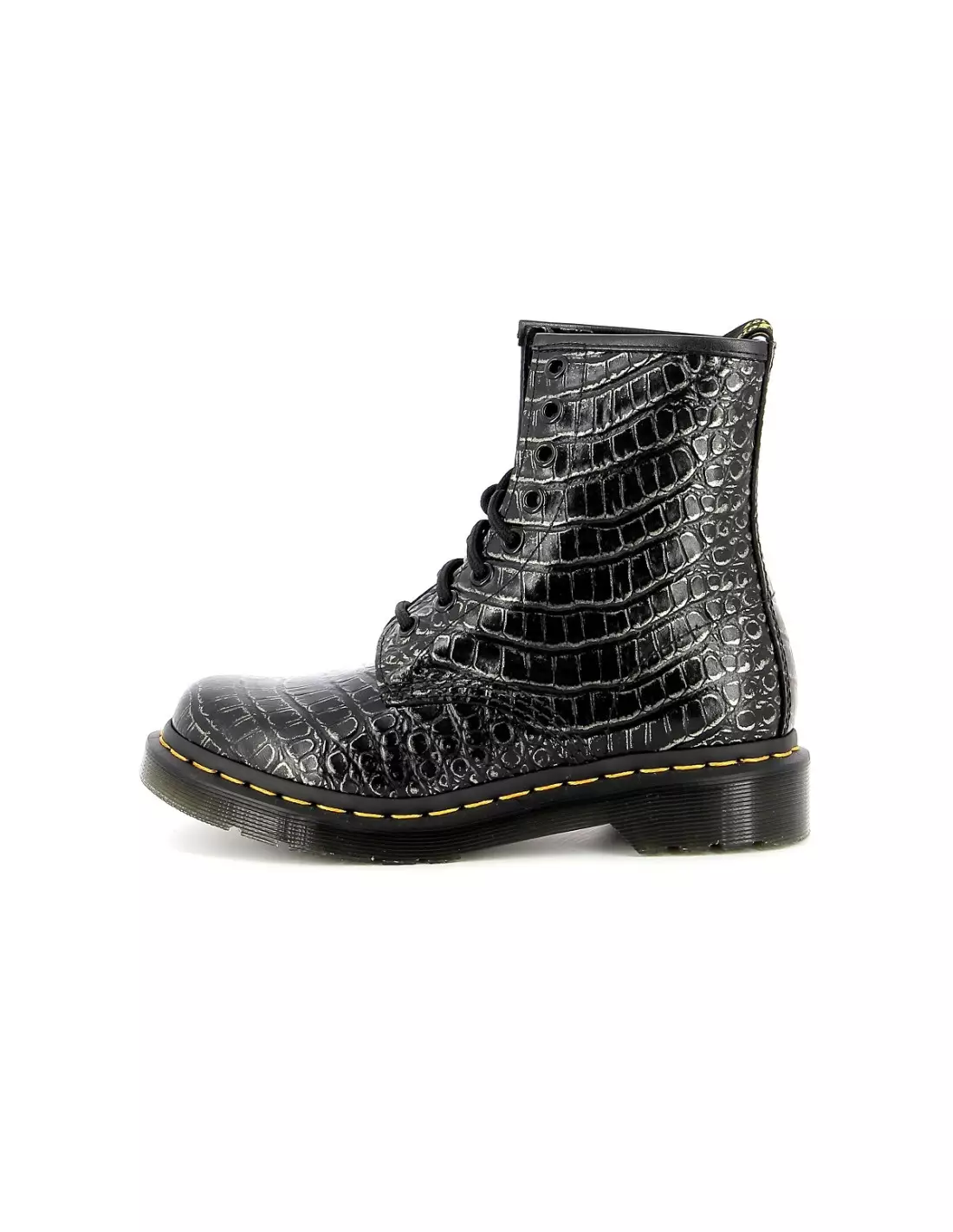 DR MARTENS 1460 W - Boots & bottines Gunmetalwildcrocemboss