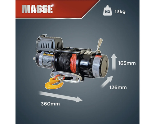 Warrior NINJA 4500LB 2t 12V elektrische lier