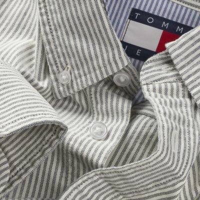 Chemise à manches longues homme Tjm Slim Stripe Oxford TOMMY HILFIGER