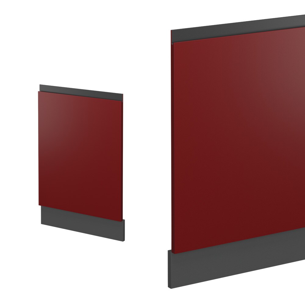 Vicco Geschirrspülerblende Küchenschrank Küchenmöbel R-Line J-Shape Anthrazit Rot 45 cm modern