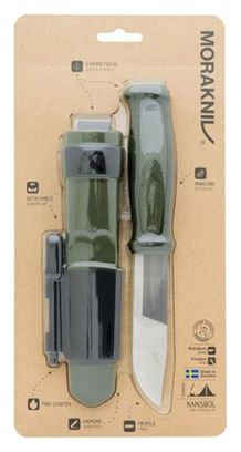 Kit de survie MORAKNIV Kansbol Med Survival Kit - Vert - Lame 109 mm - Manche TPE - Etui Polymère