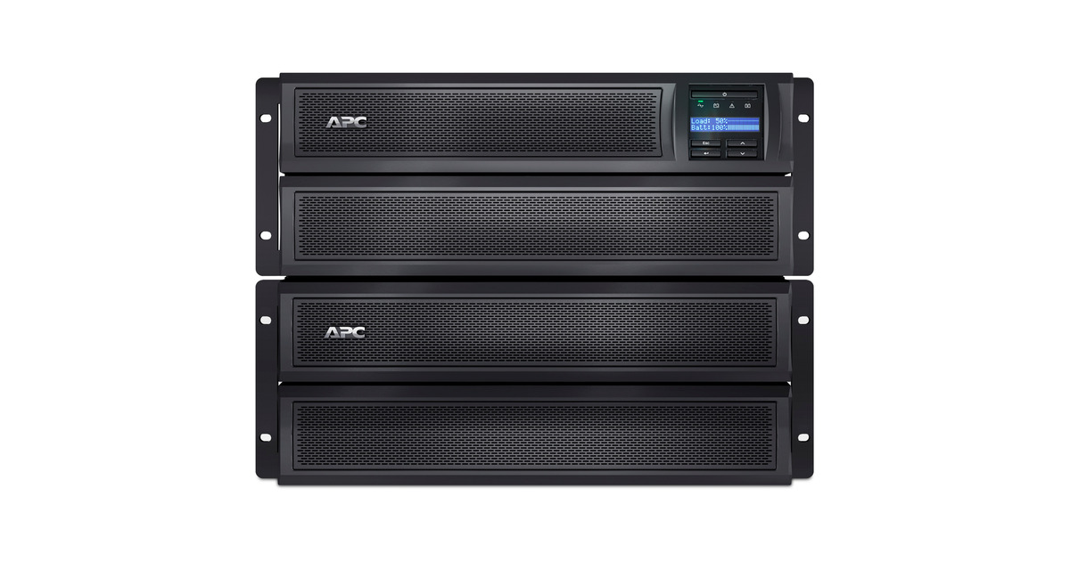 APCSmart-UPS X SMX2200HV - 2200VA ups  (Zwart, 8x C13, 2x C19 uitgang, USB, uitbreidbare runtime, short depth)