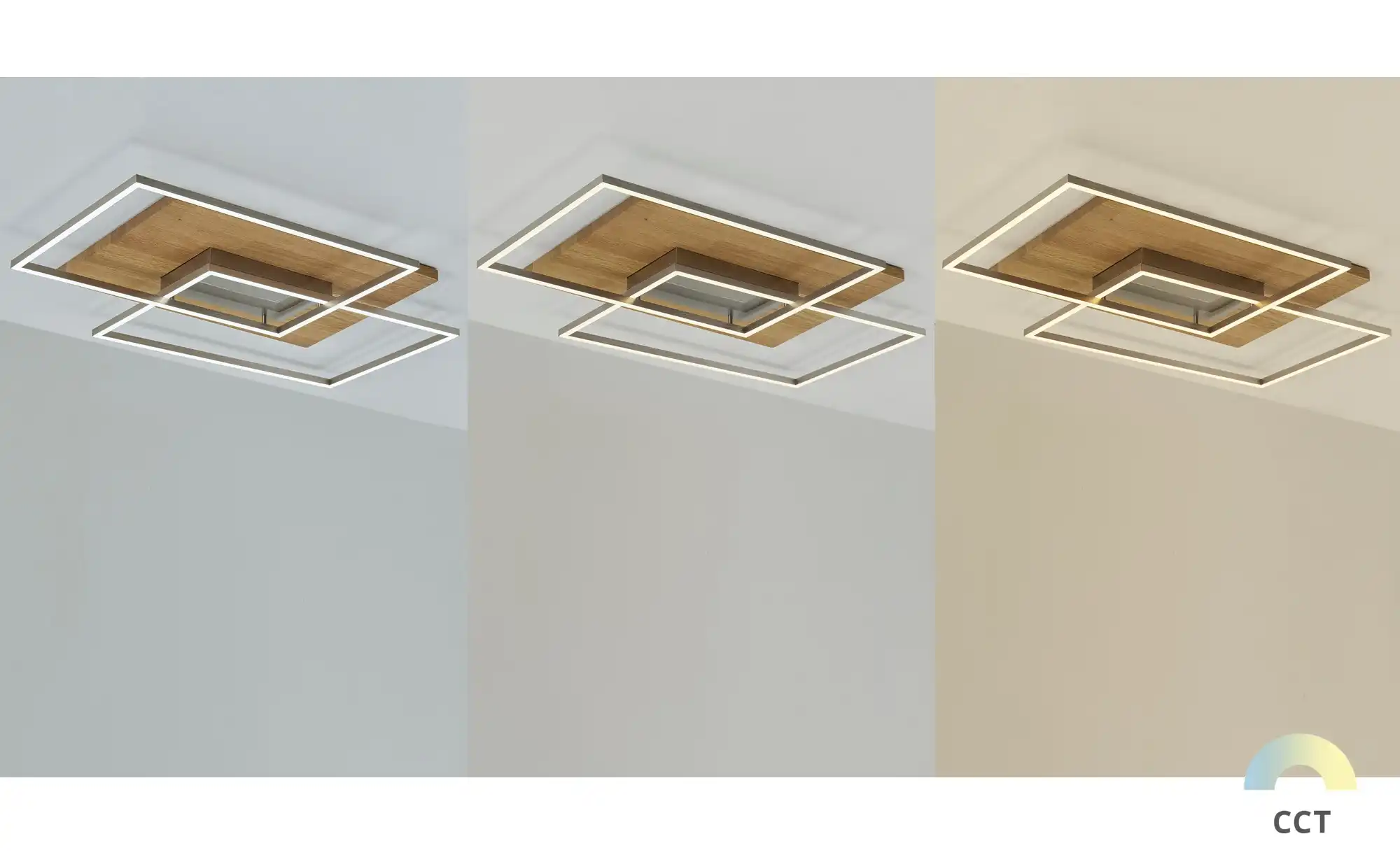 LED-Deckenleuchte, 2-flammig, Eiche natur ´groß´