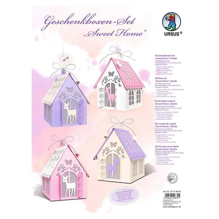URSUS Bastelset Geschenkboxen Sweet Home, Bambi