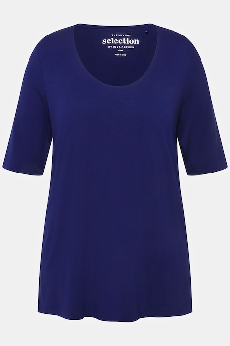 T-Shirt, vorne doppellagig, V-Ausschnitt, Halbarm