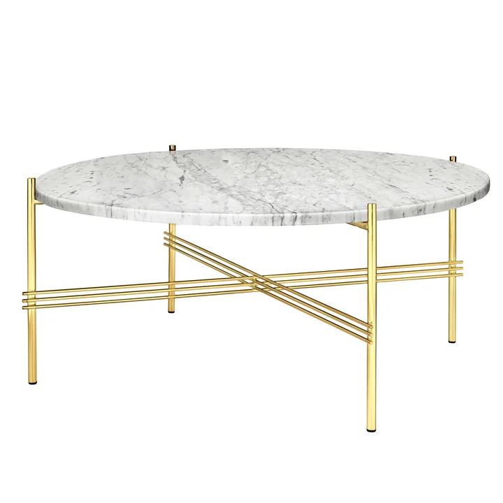 Gubi - TS Couchtisch Ø 40 cm, poliert / Marmor grau