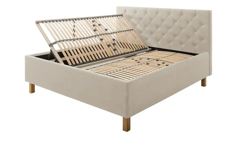 Polsterbettgestell San Remo Beige 160 cm