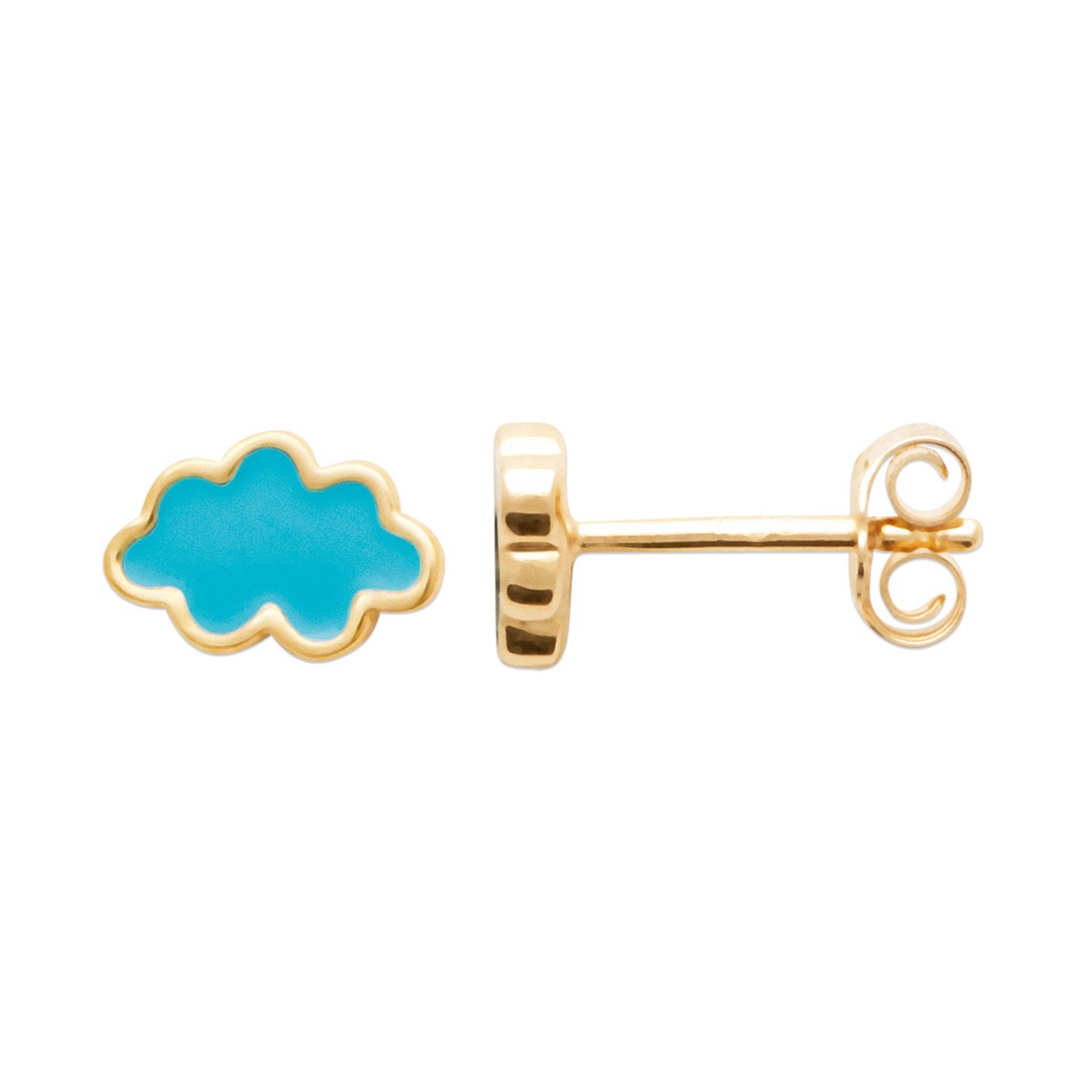 Boucles d'oreilles Brillaxis nuages bleus