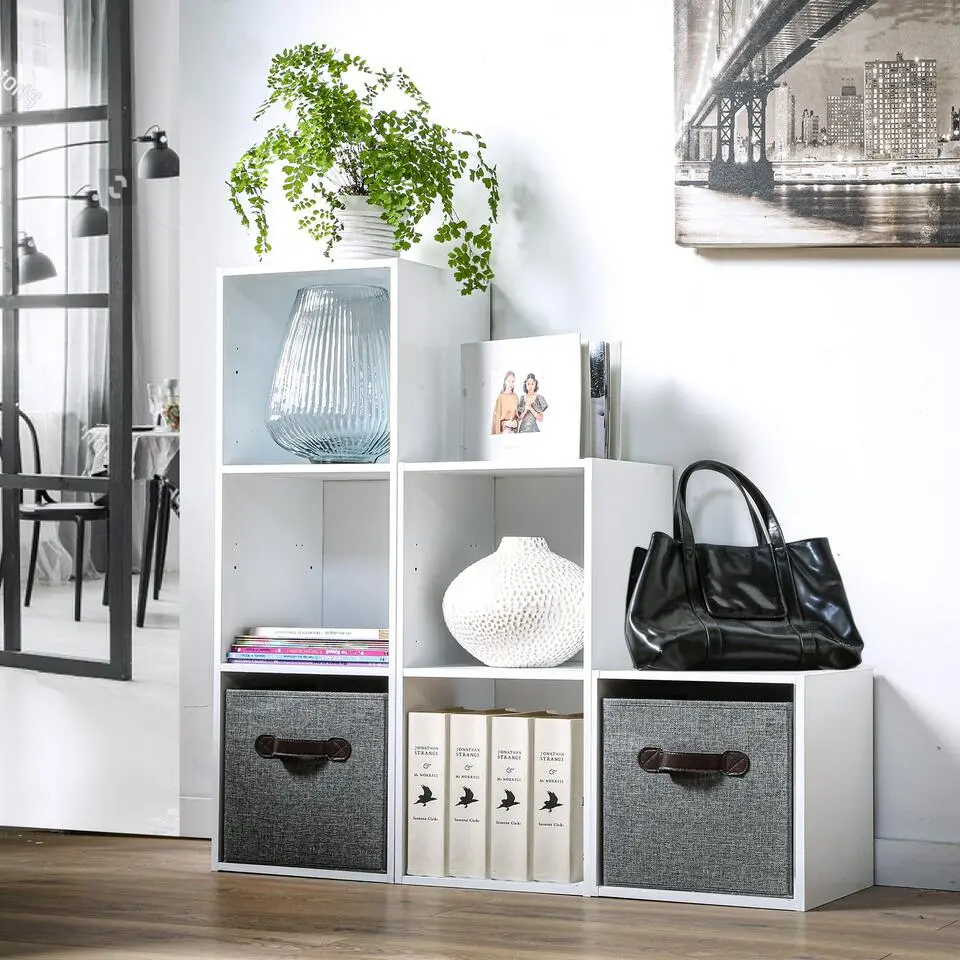 CALICOSY - Opbergplank - Wit - 92.5x31.7x29.5 cm