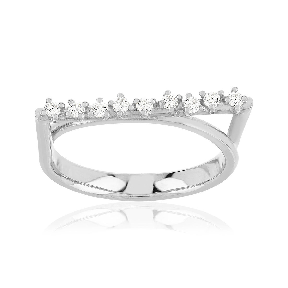 Bague argent 925 et zirconias