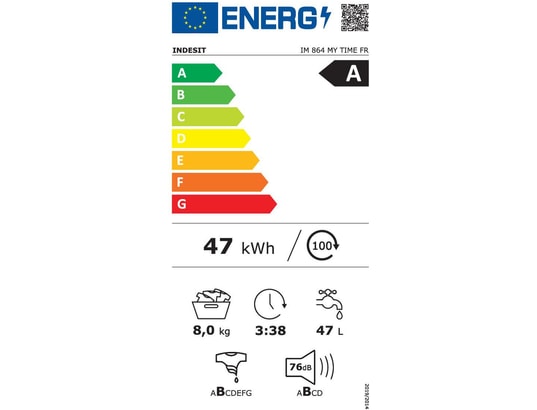 INDESIT - Lave linge Frontal IM864MYTIMEFR