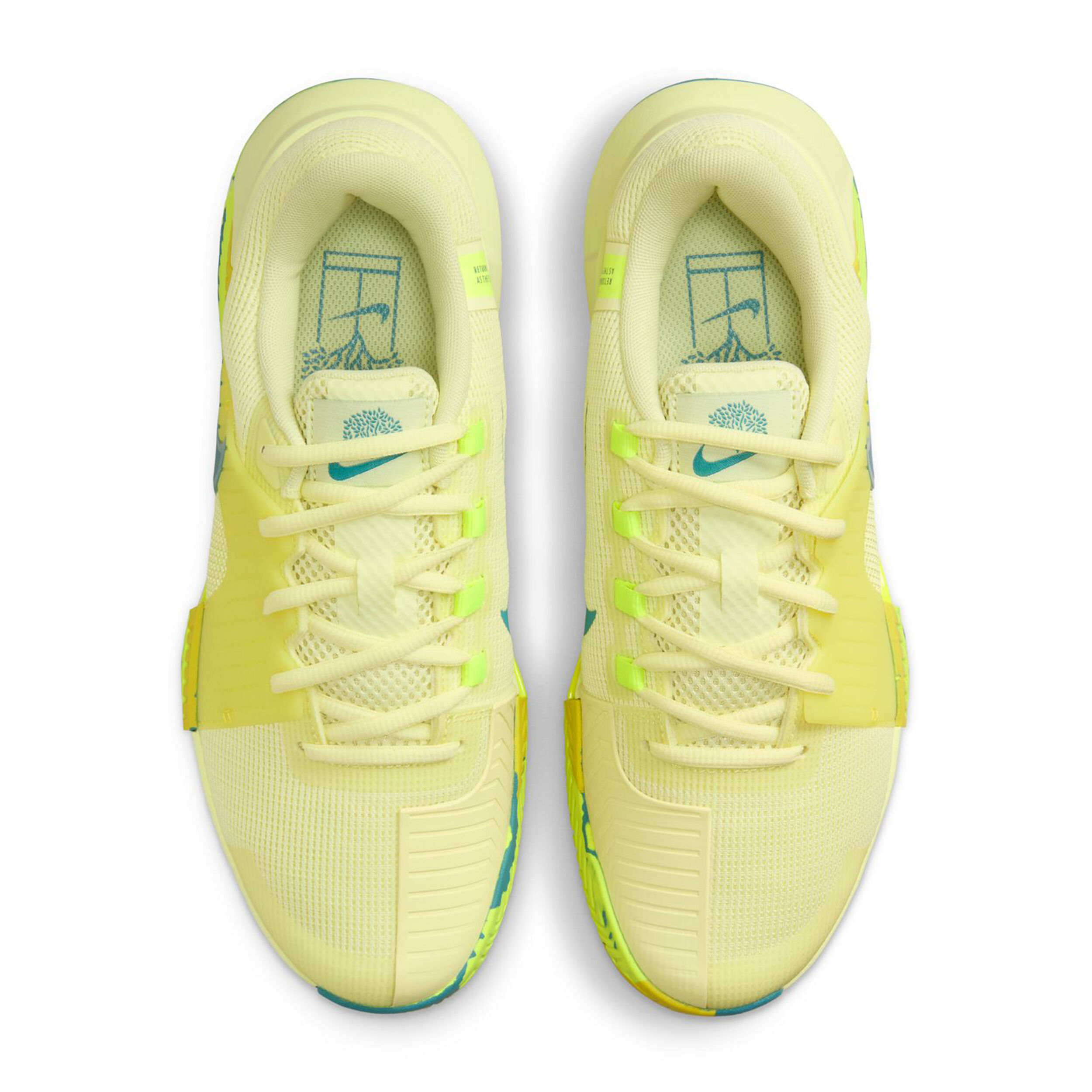Nike Zoom GP Challenge 1 PRM Chaussures Toutes Surfaces Femmes - Jaune Lemon, Bleu Petrol