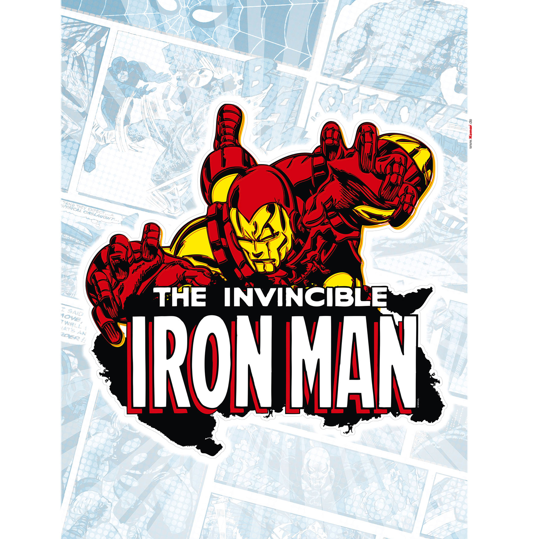 Wandtattoo IRON MAN COMIC CLASSIC - bunt - 50x70 cm