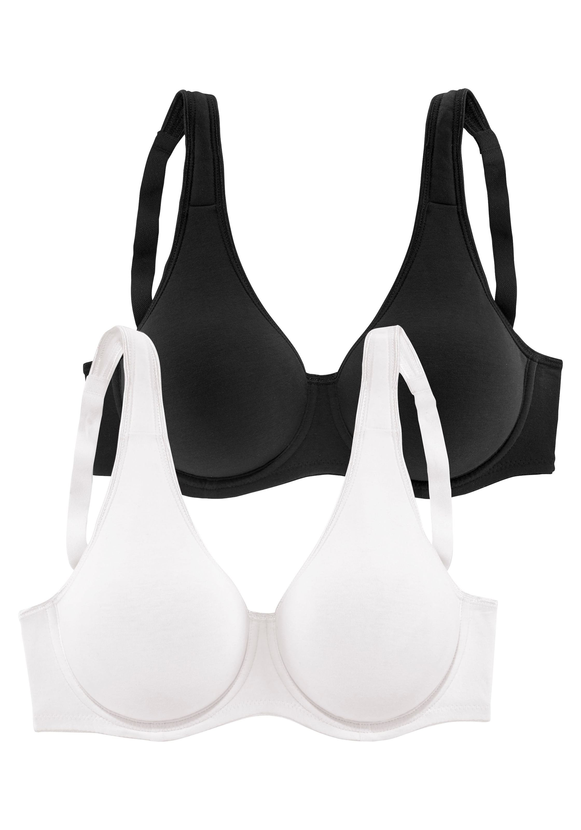 petite fleur T-Shirt-BH, 2 Stücker Packung, mit Bügel, ohne Schale