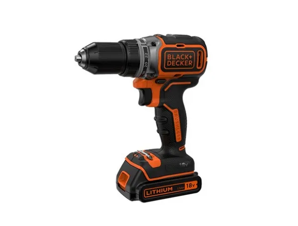 BLACK DECKER BL186K - Bor/driver - ledningfri - 2-hastigheders - nøgleløs borepatron 13 mm - 52 N·m - 18 V