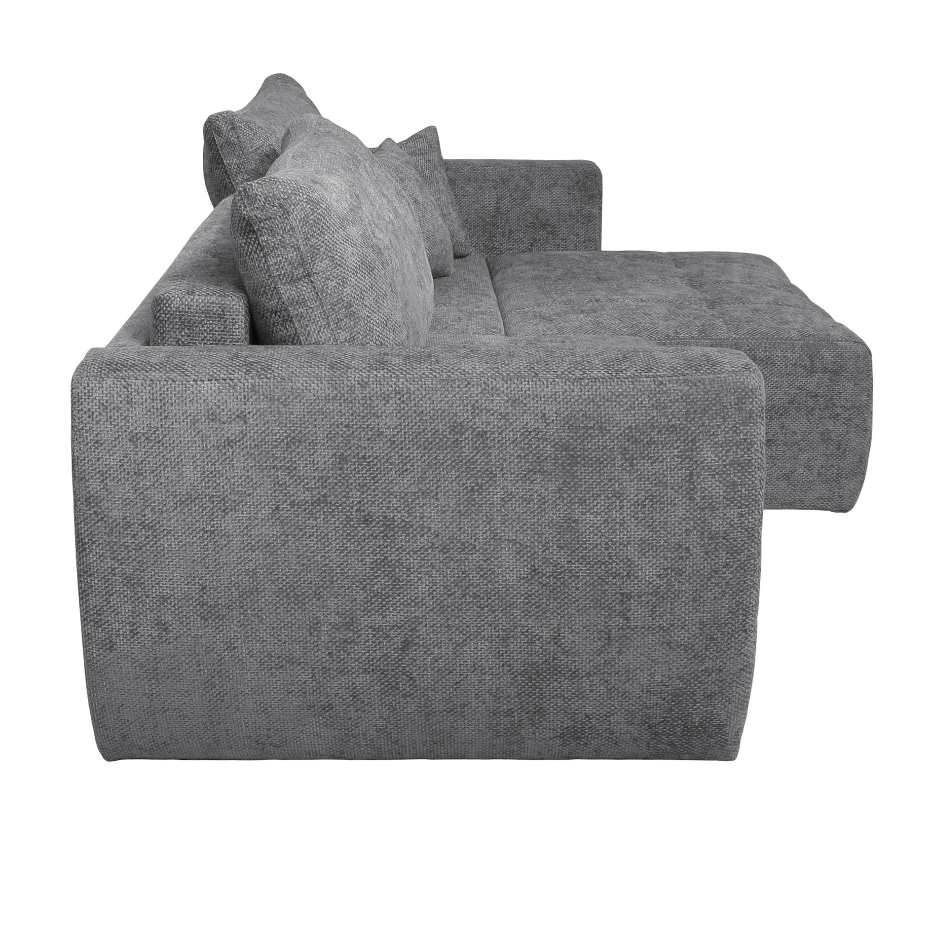 Big Sofa - anthrazit - mit Staukasten und Liegefunktion - 245 cm