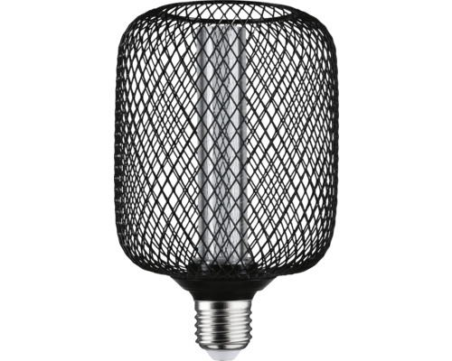 Paulmann Metallic Glow Cilindrische LED Lamp E27/4.2W (20W) zwart 200 lm 1800 K gloeilamp met kap