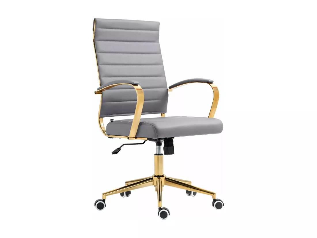 Chaise de bureau - Similicuir & Blanc - Gris - Havanna