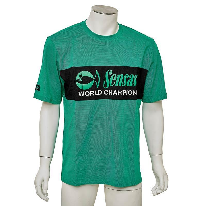 Tee Shirt Manches Courtes Homme Sensas Fashion Club - Vert/Noir
