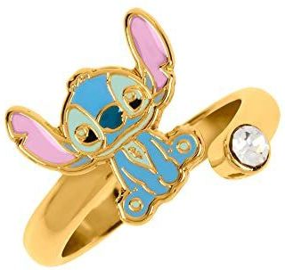 Disney - Lilo & Stitch - Vergulde Ring - Blauw/Roze - Metaal