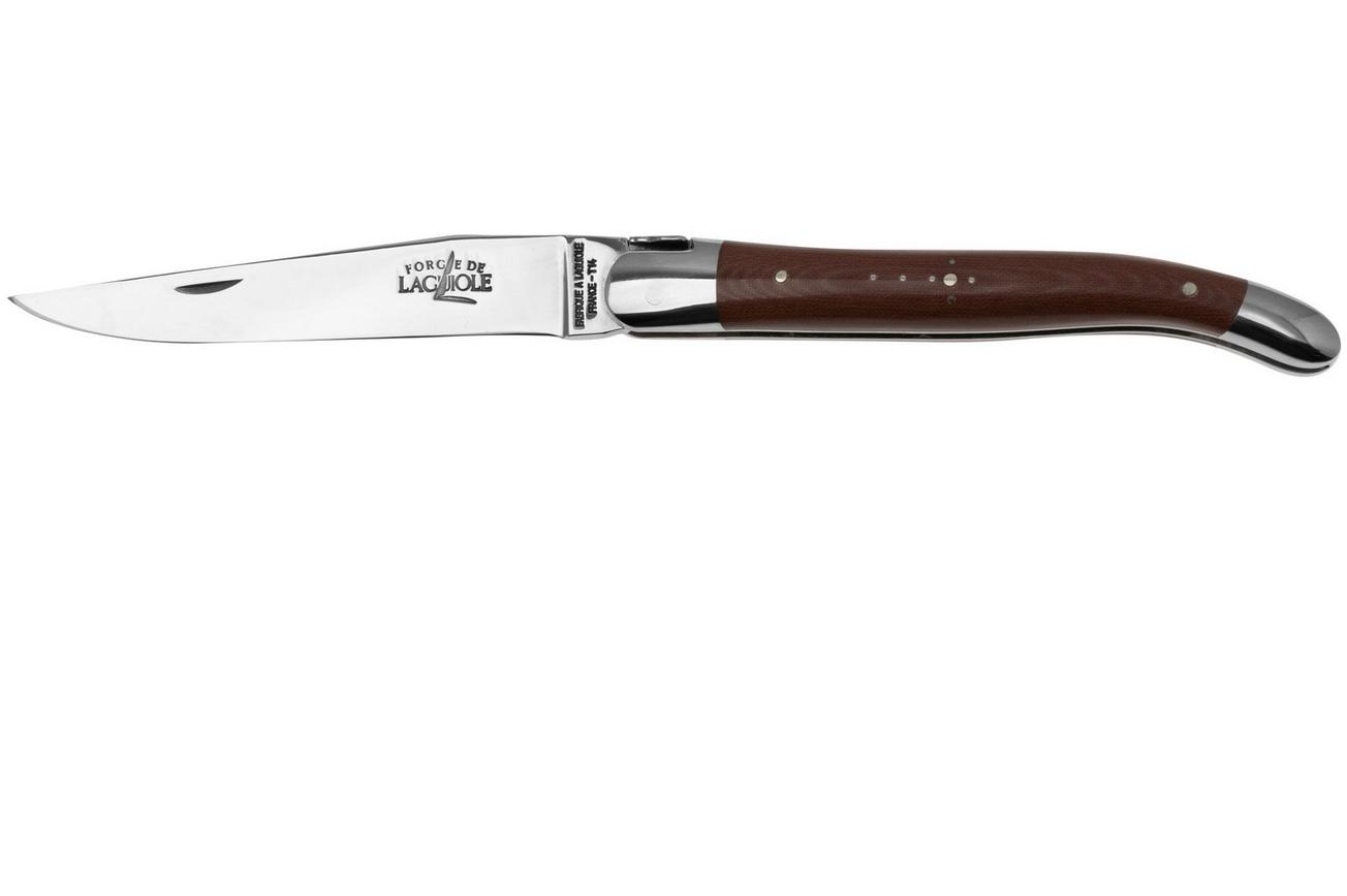 Forge de Laguiole 1211INTCCHOB 11cm, chocoladebruin micarta, laguiolemes