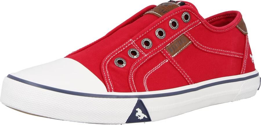 Mustang heren sneaker van canvas rood