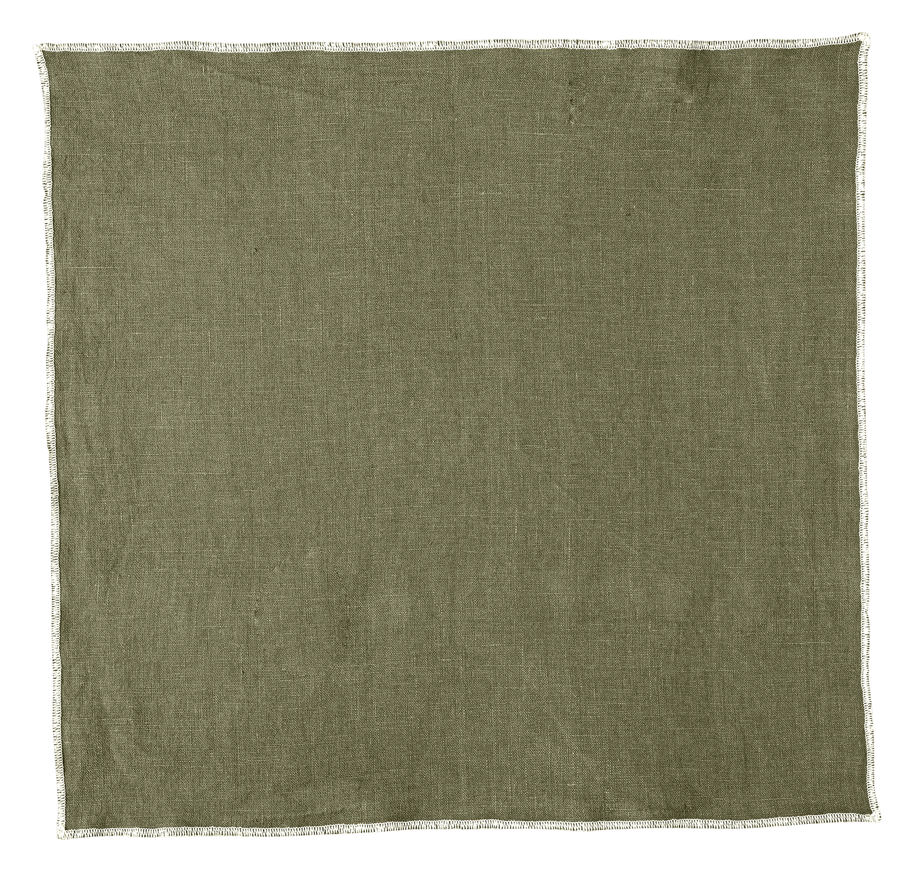 VENISE - Serviette de table en lin lavé | Kaki