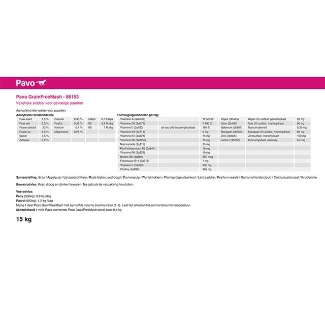 Pavo GrainFreeMash 15kg