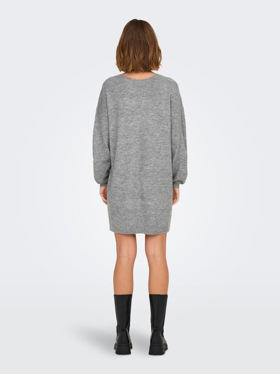 ONLMANIFESTA Midikleid Light Grey Melange