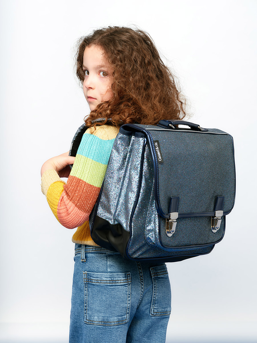 Cartable Moyen Caramel & cie. Paillettes 38 cm