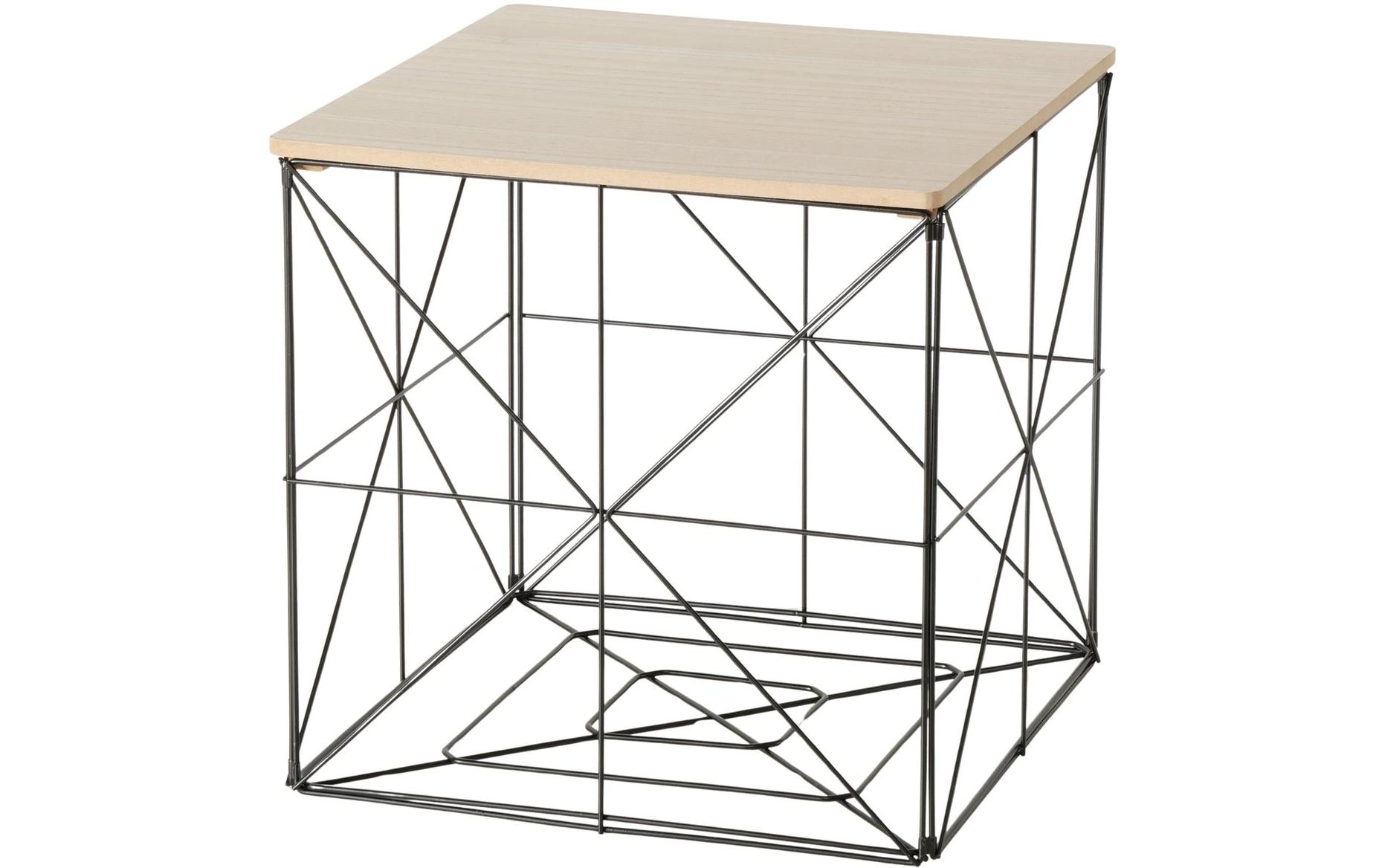 Beistelltisch Kubio 38 x 38 cm, Natur/SchwarzCouchtisch