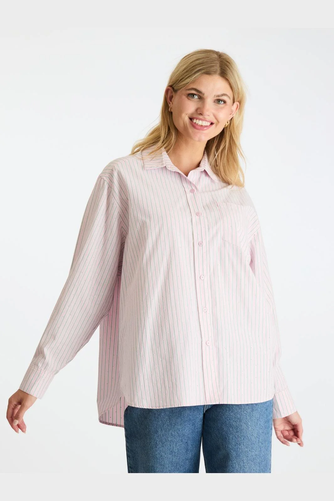 Neo Noir Dalma Stripe Stone Shirt