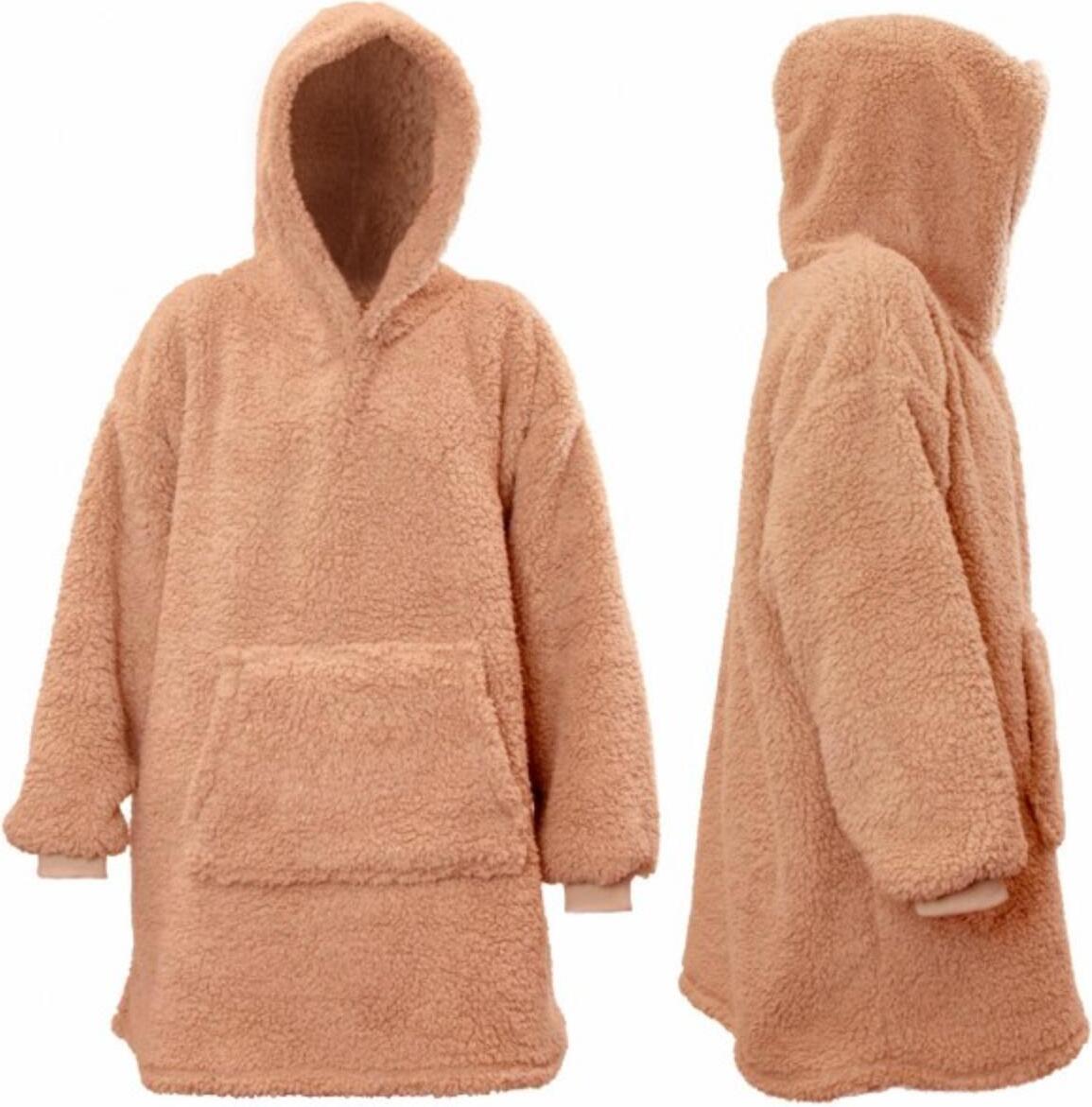 Unique Living hoodie Teddy roze onesize