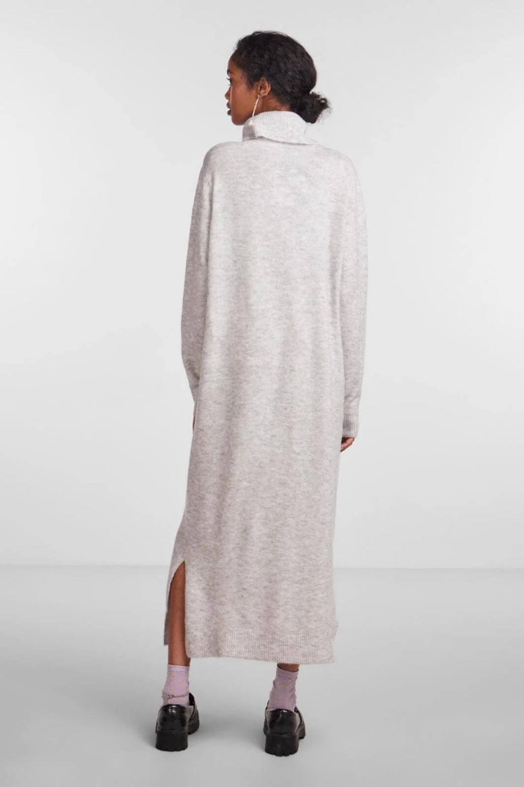 Pieces Pcjuliana Ls Rollneck Knit Dress 3933931 light grey melange
