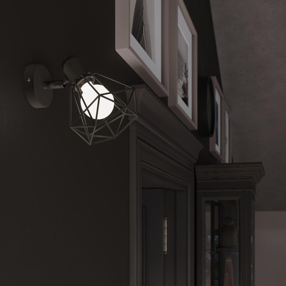 famlights | Arlene wandlamp in zwart E14