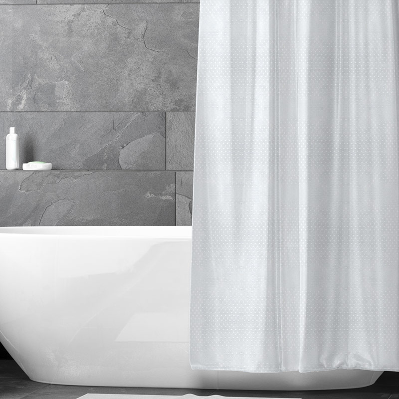Rideau de douche blanc