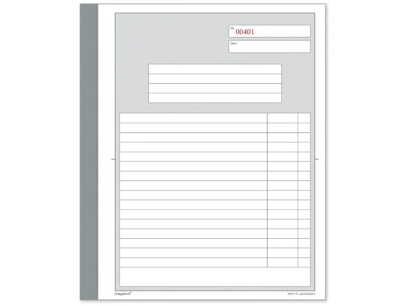 Triplikatbog 148x200 mm med 3x50 blade