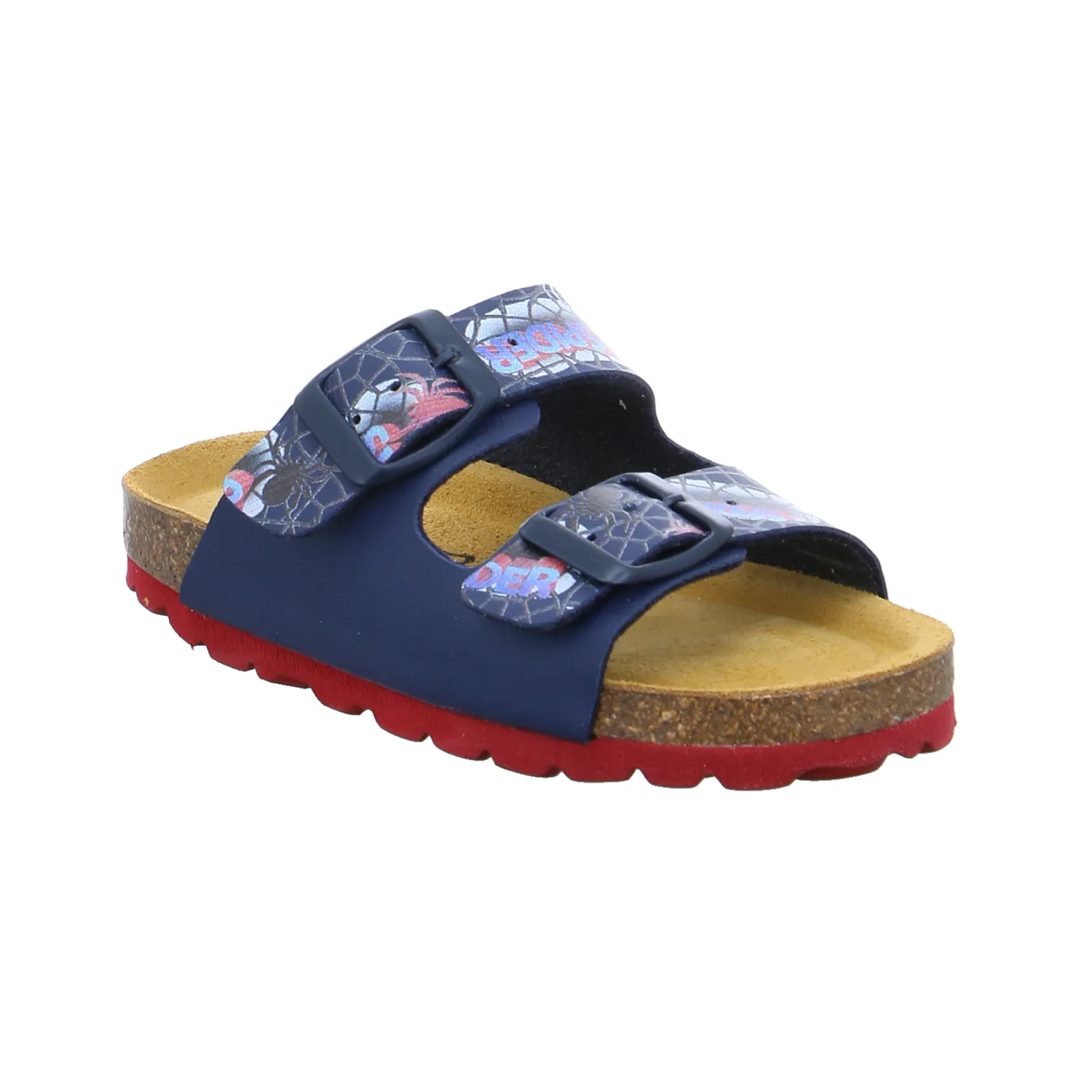 BIOLife Kinder-Pantolette Blau Lederimitat  Mädchen