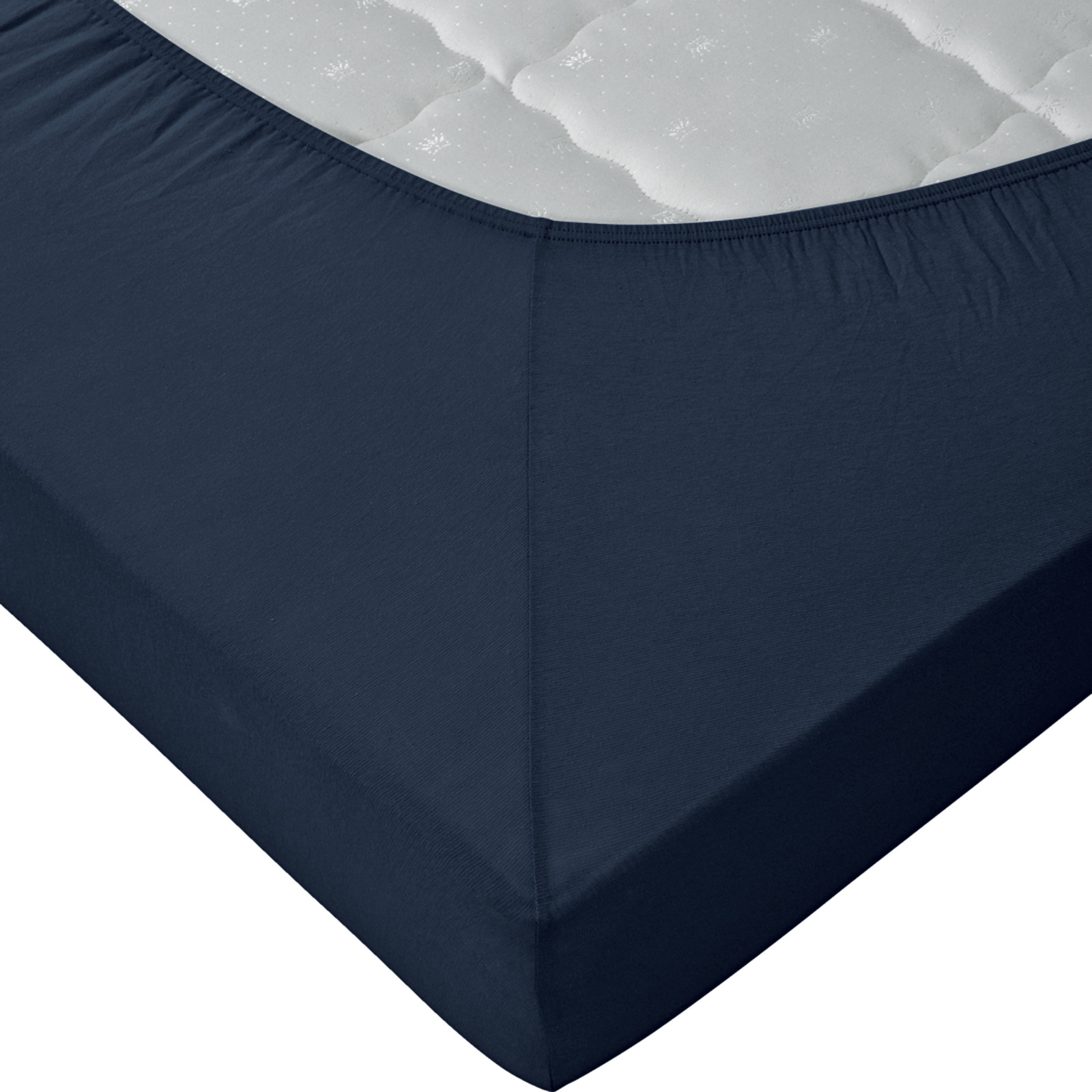 Living Edition Jersey-Fixleintuch 180x200, dunkelblau