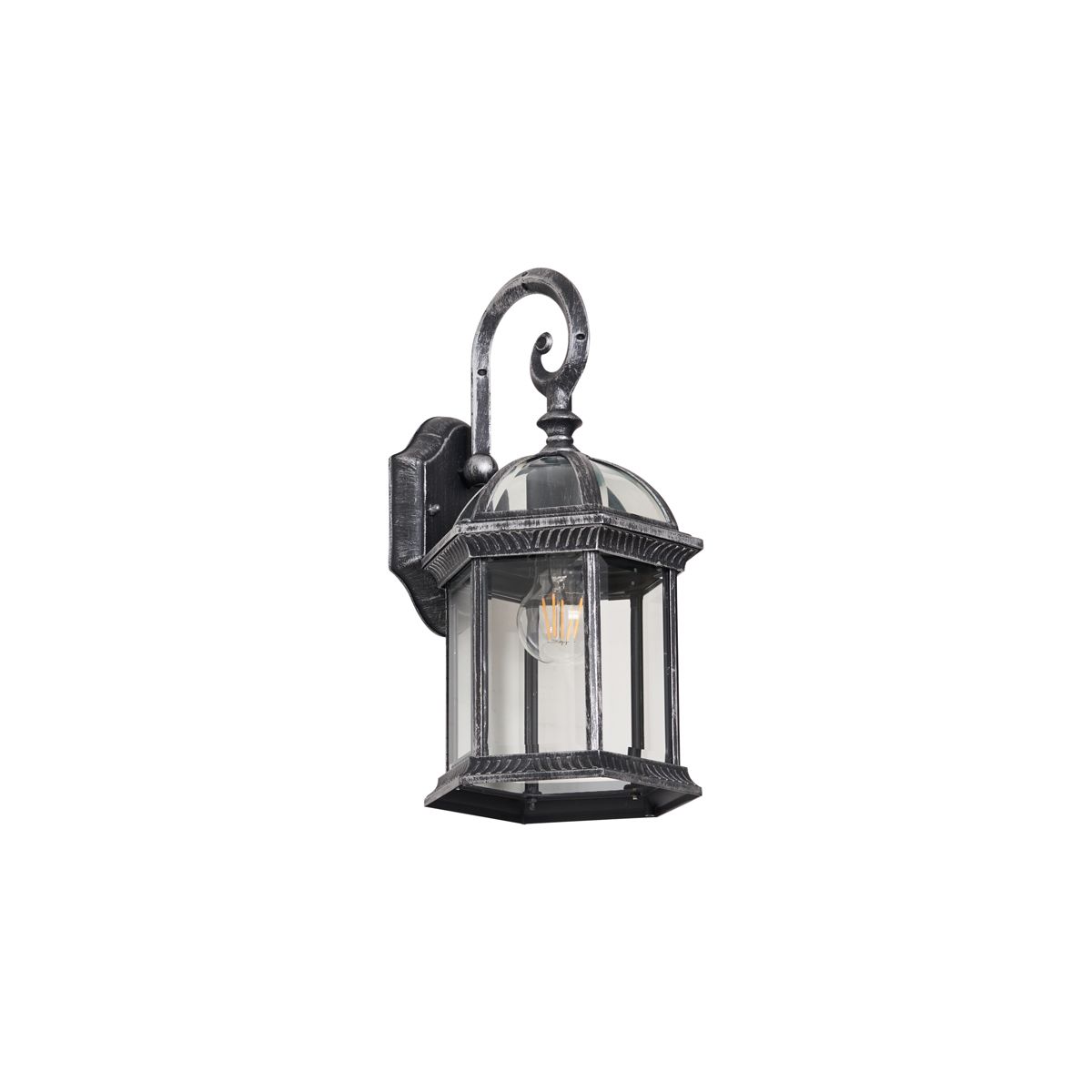 Klassieke buiten wandlamp antiek zilver IP44 - Glasgow